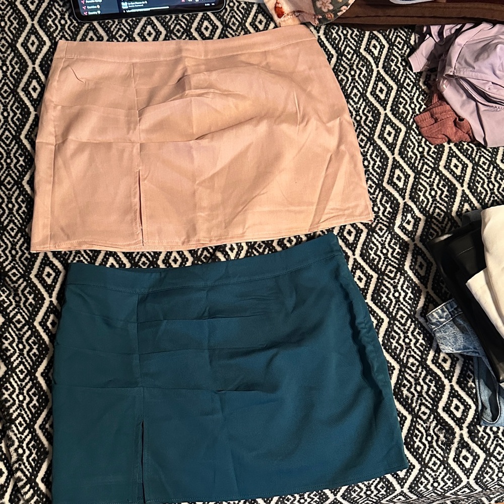 Stylish Women’s Skirts Pink - Teal
